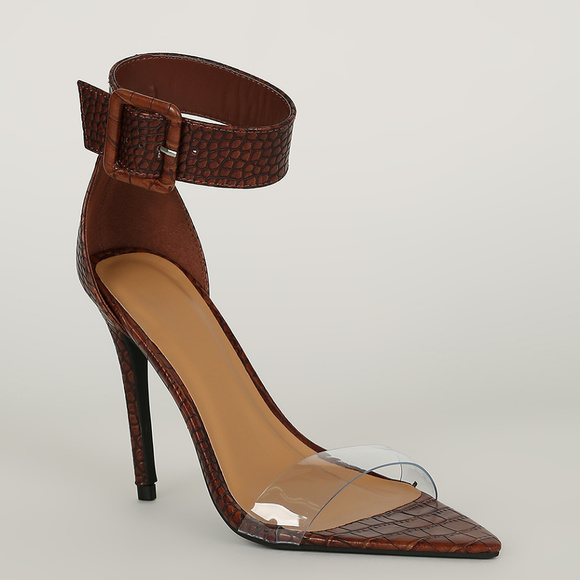 High Power - Brown Crocodile Heels - Picture 2 of 5